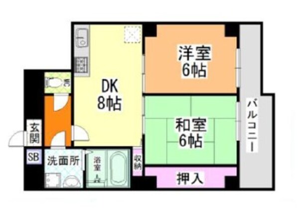 朝日プラザ兵庫永沢町IIの物件間取画像